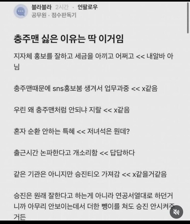 충주맨이 싫은 이유