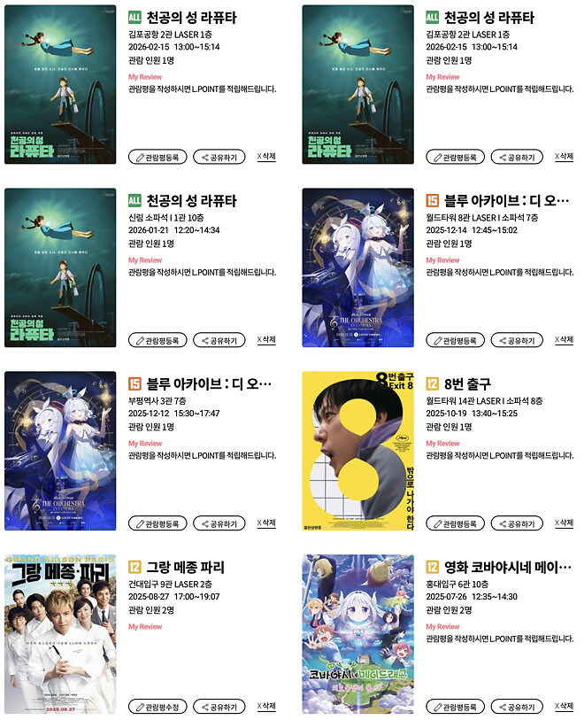 영화 말 나온김에 뭘 봤는고 찾아보니.. (25~)