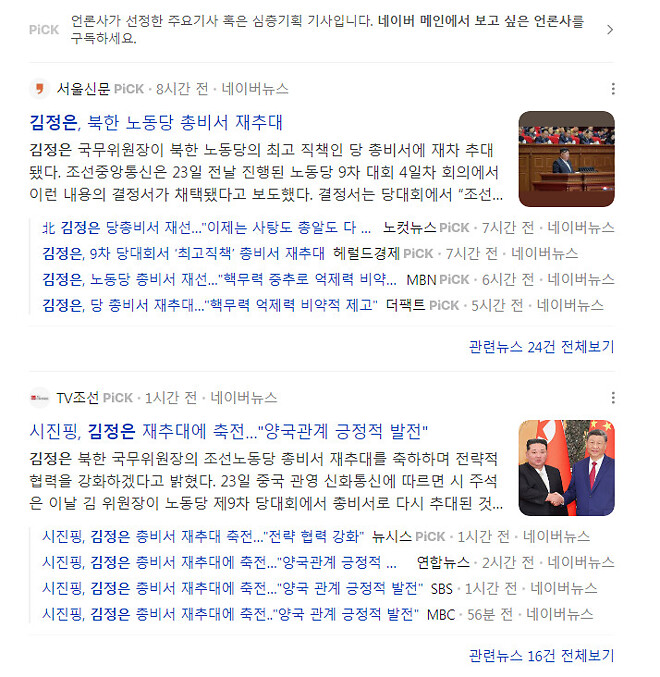 김정은, 조선노동당 당대회에서 총비서로 재선출