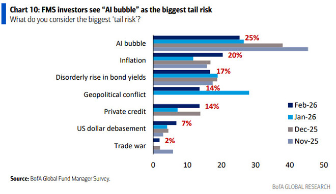 2월 달 펀드매니저 서베이 (뱅크 오브 아메리카)