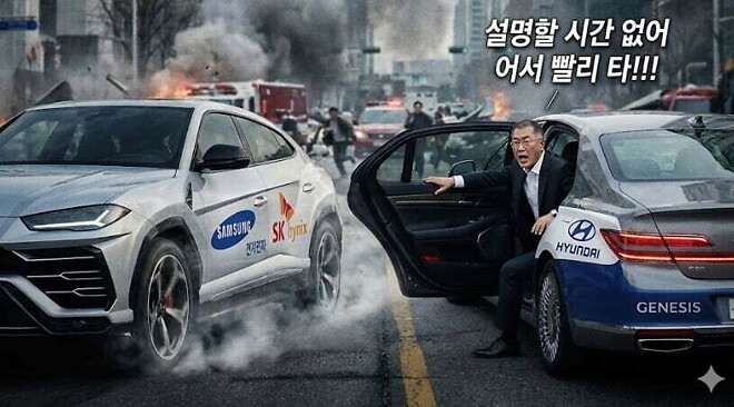 자동차 소통령 : 빨리 올라타!