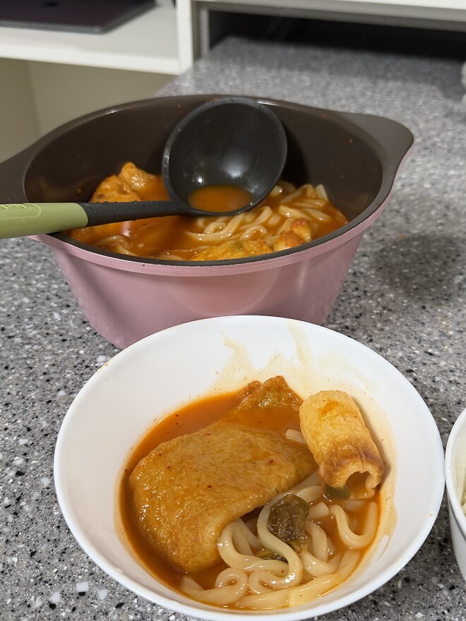 저녁 인증 (김치전골)