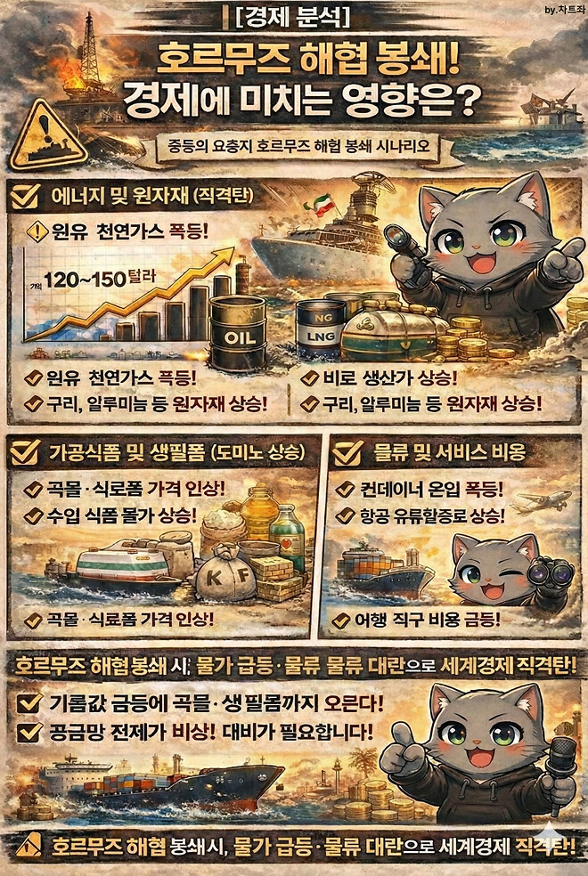 호르무즈 해협 봉쇄가 경제에 주는 영향