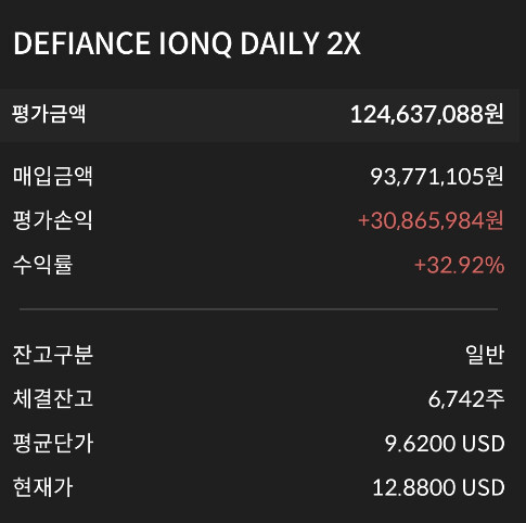 그래도 아이온큐 실발 도전은 성공했네요