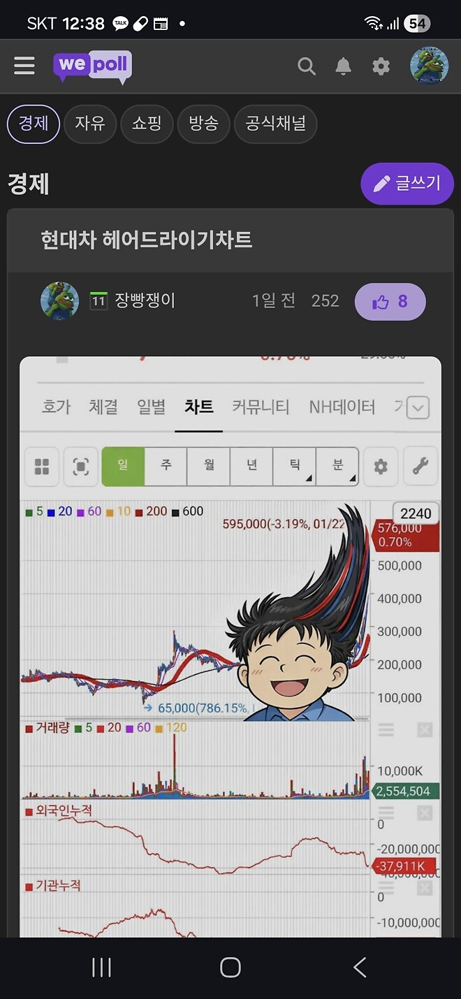했제 ?? 현대차 헤어드라이기 차트 했제 ?