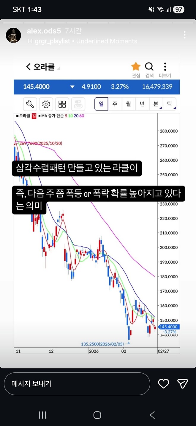 알상무님) 오라클 삼각수렴?