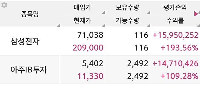 나는 왜 수익률100%넘는 종목이 있는데도