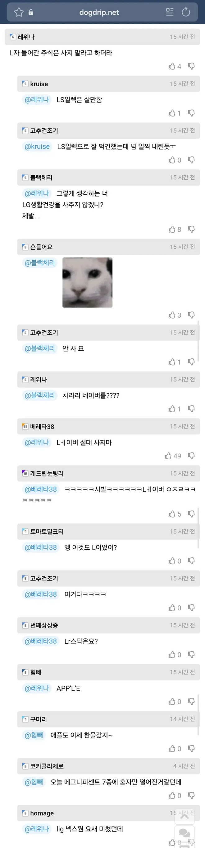 ???: L자 들어간 주식은 사지 말라고 하더라