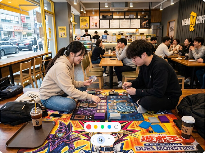 카페에 듀얼리스트 커플 하루종일 겜중