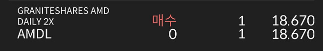 AMDL 매수 1주