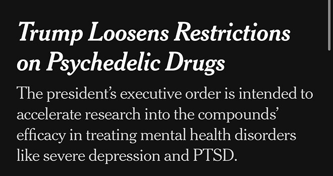 트황상, 향정신성 마약 규제 완화 행정명령 서명